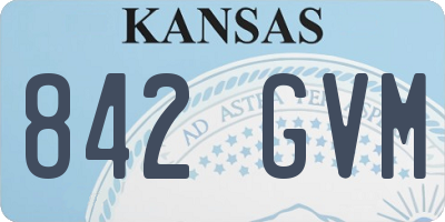 KS license plate 842GVM