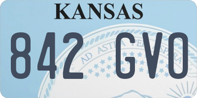 KS license plate 842GVO