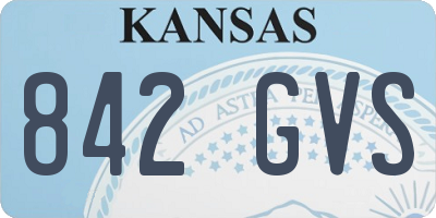 KS license plate 842GVS