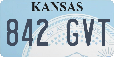 KS license plate 842GVT