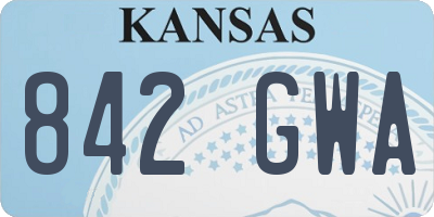 KS license plate 842GWA