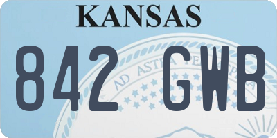 KS license plate 842GWB