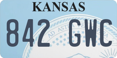 KS license plate 842GWC