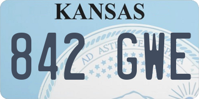 KS license plate 842GWE