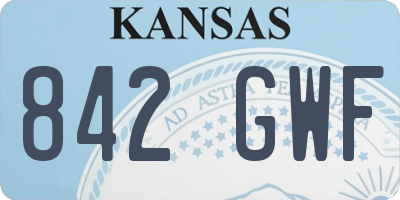 KS license plate 842GWF