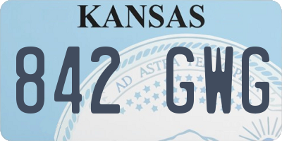 KS license plate 842GWG