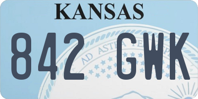 KS license plate 842GWK