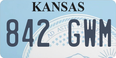 KS license plate 842GWM