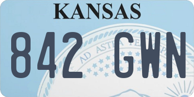 KS license plate 842GWN