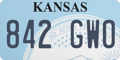 KS license plate 842GWO