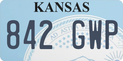 KS license plate 842GWP
