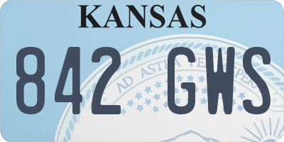 KS license plate 842GWS