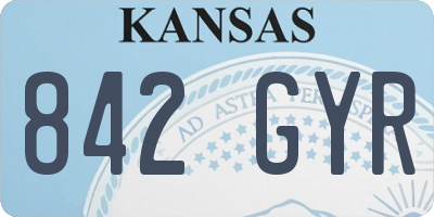 KS license plate 842GYR