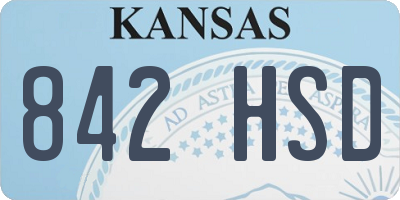 KS license plate 842HSD