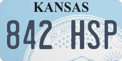 KS license plate 842HSP