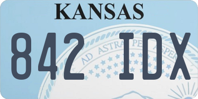 KS license plate 842IDX