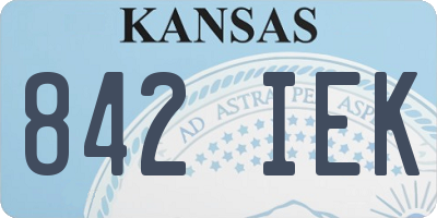 KS license plate 842IEK