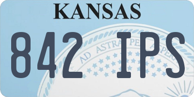 KS license plate 842IPS