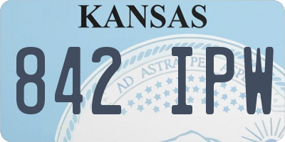 KS license plate 842IPW