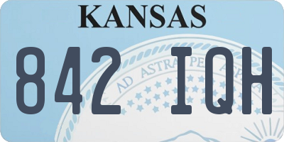 KS license plate 842IQH