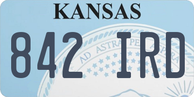 KS license plate 842IRD