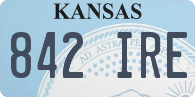 KS license plate 842IRE