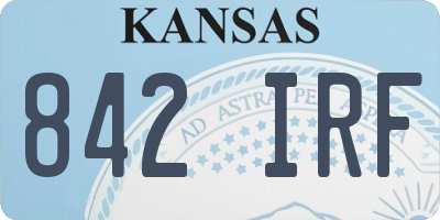 KS license plate 842IRF