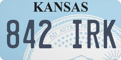 KS license plate 842IRK