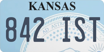 KS license plate 842IST