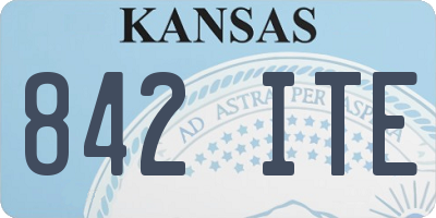KS license plate 842ITE