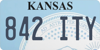KS license plate 842ITY