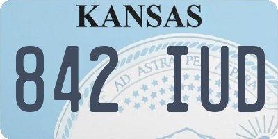 KS license plate 842IUD