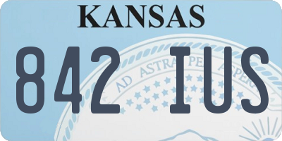 KS license plate 842IUS