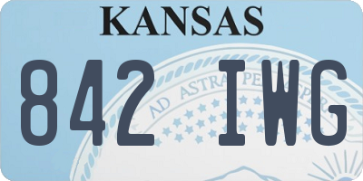 KS license plate 842IWG