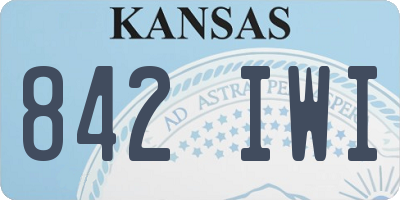 KS license plate 842IWI