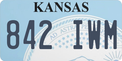 KS license plate 842IWM