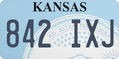 KS license plate 842IXJ