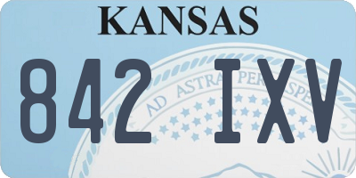 KS license plate 842IXV