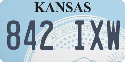 KS license plate 842IXW