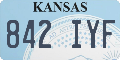 KS license plate 842IYF