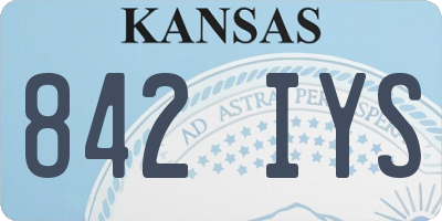KS license plate 842IYS