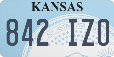 KS license plate 842IZO