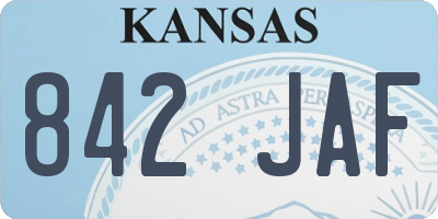 KS license plate 842JAF