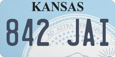 KS license plate 842JAI