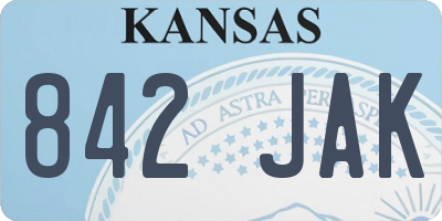 KS license plate 842JAK