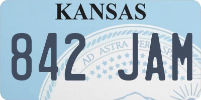 KS license plate 842JAM