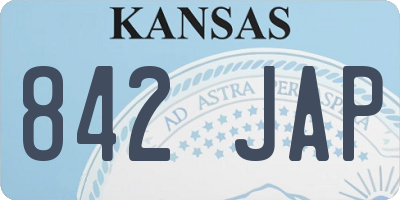 KS license plate 842JAP