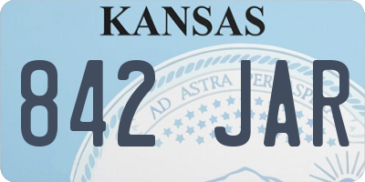 KS license plate 842JAR