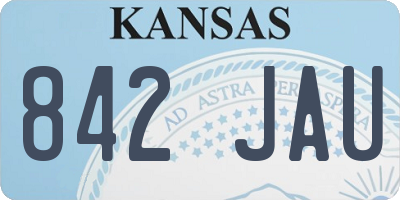 KS license plate 842JAU