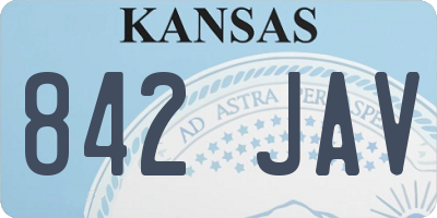 KS license plate 842JAV